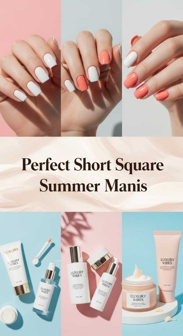 Perfect Short Square Summer Manis 69ef3ad165d85