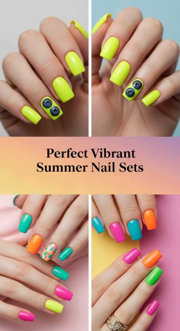 Perfect Vibrant Summer Nail Sets 69ecf7374e97a