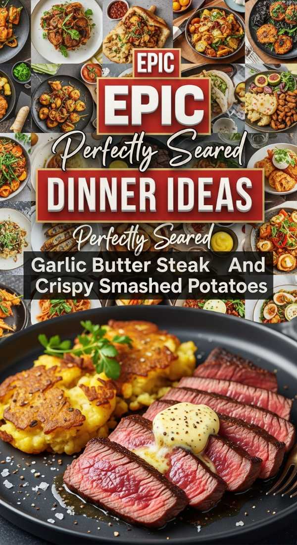Perfectly Seared Garlic Butter Steak And Crispy Smashed Potatoes 69e707d4b78af