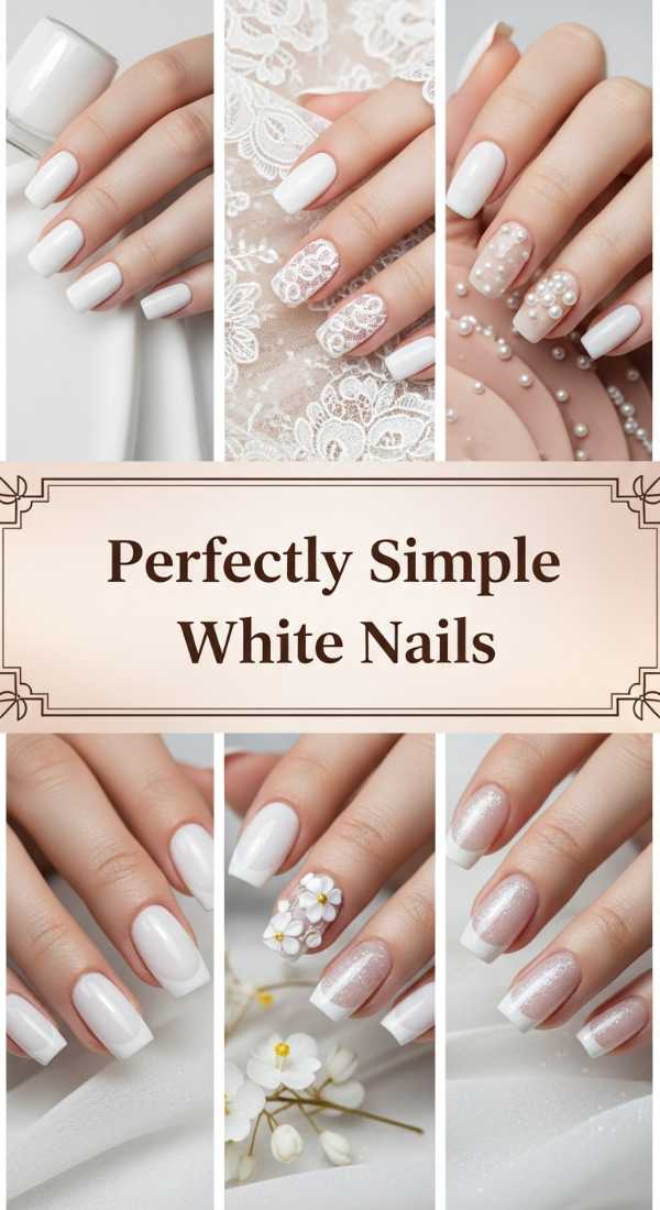Perfectly Simple White Nails 69eb727c13475
