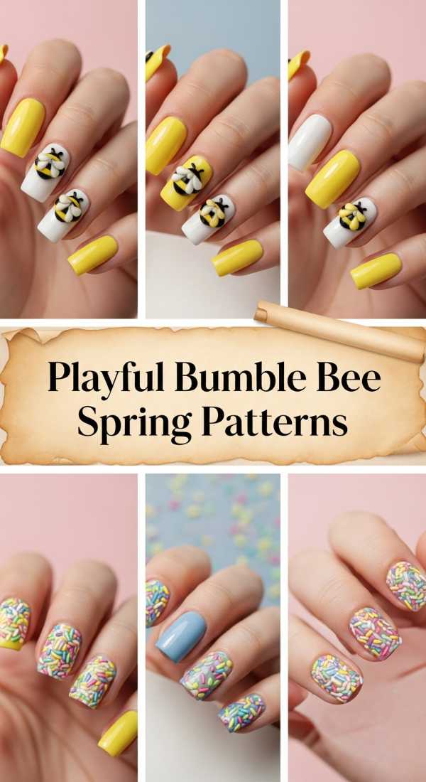 Playful Bumble Bee Spring Patterns 69f0ca371131e