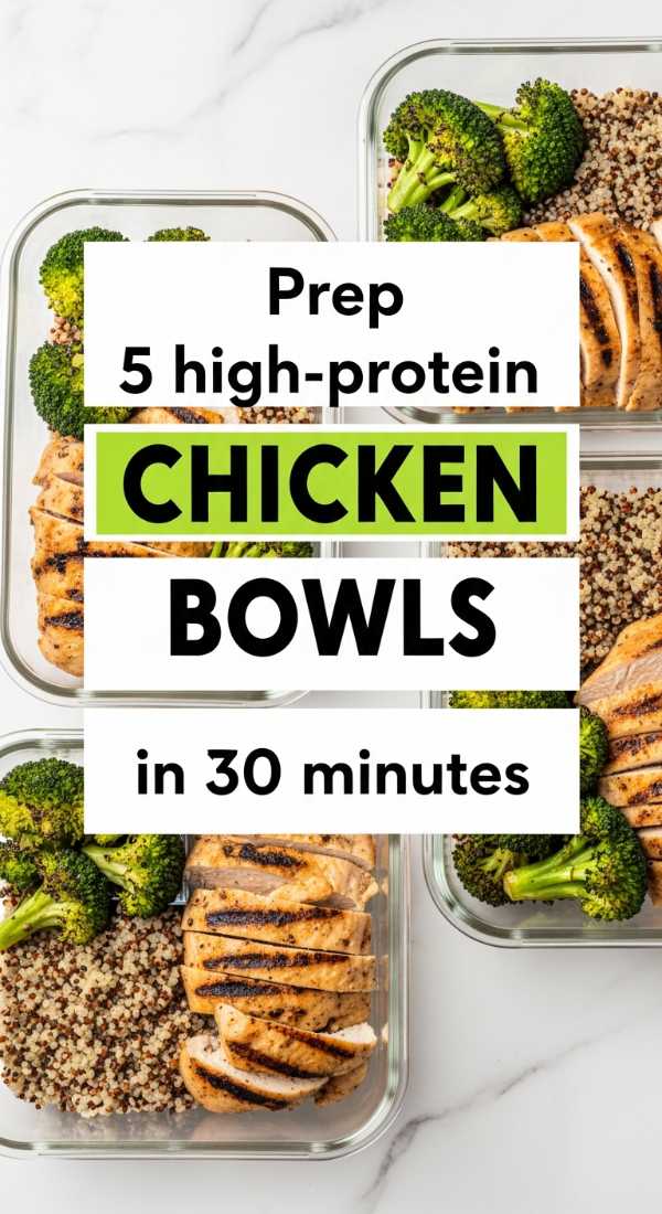 Prep 5 High Protein Chicken Bowls In 30 Minutes 69e46e432dc39
