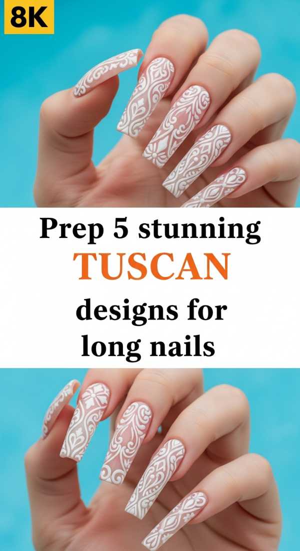Prep 5 Stunning Tuscan Designs For Long Nails 69e6604d75184
