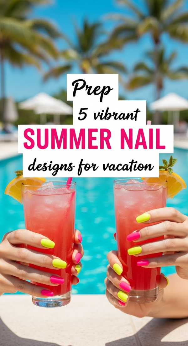 Prep 5 Vibrant Summer Nail Designs For Vacation 69efb16208198