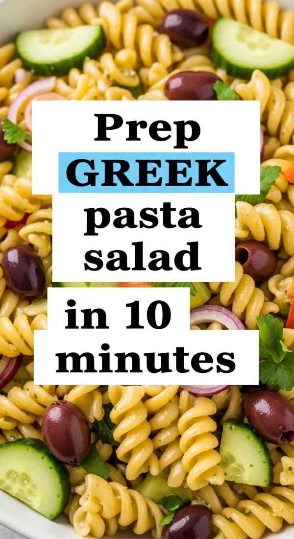 Prep Greek Pasta Salad In 10 Minutes 69e85588aba57