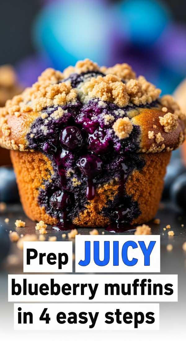 Prep Juicy Blueberry Muffins In 4 Easy Steps 69ec86e32fbf3