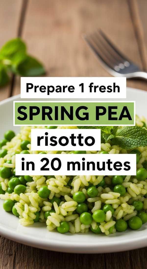 Prepare 1 Fresh Spring Pea Risotto In 20 Minutes 69e21f04ea82c
