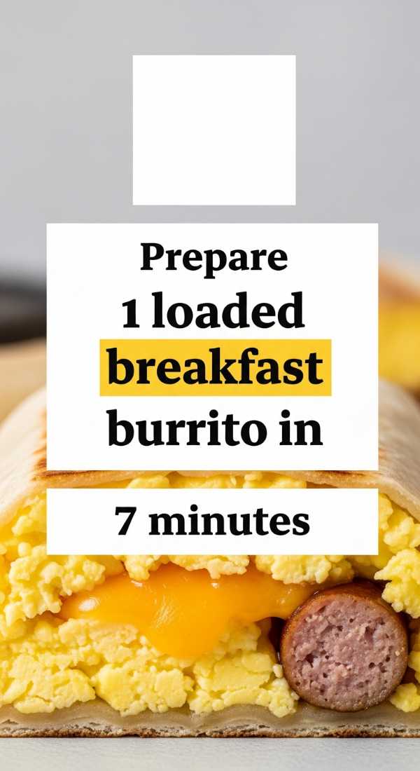 Prepare 1 Loaded Breakfast Burrito In 7 Minutes 69f1970623273