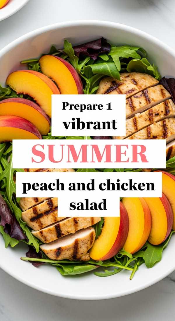 Prepare 1 Vibrant Summer Peach And Chicken Salad 69e20d33a6abf