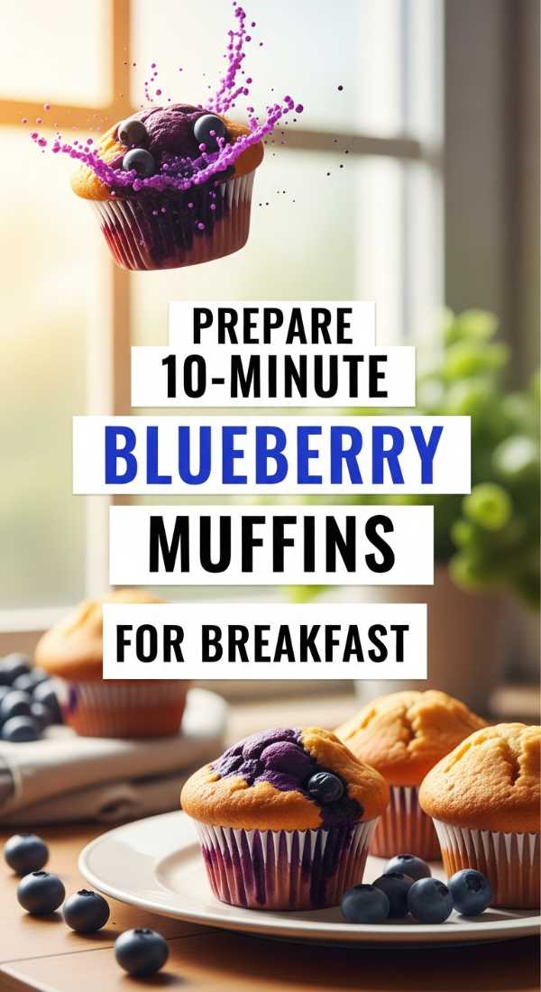 Prepare 10 Minute Blueberry Muffins For Breakfast 69edf41d56580