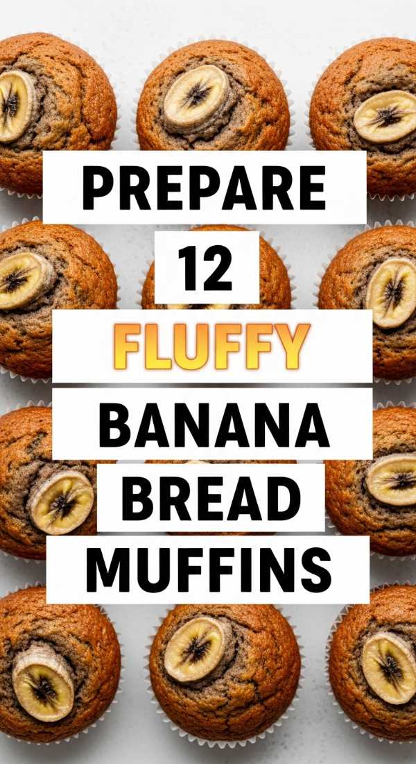 Prepare 12 Fluffy Banana Bread Muffins 69e5d138f034a