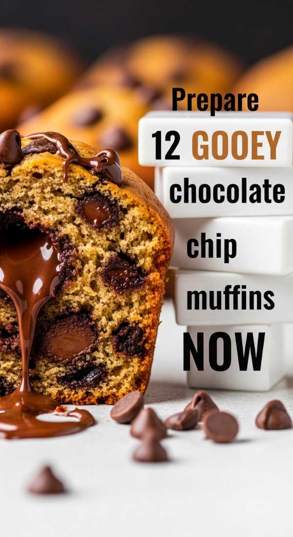 Prepare 12 Gooey Chocolate Chip Muffins Now 69e46e491d711