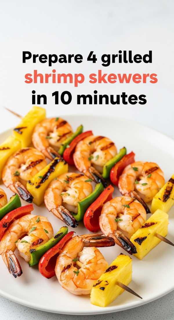Prepare 4 Grilled Shrimp Skewers In 10 Minutes 69ec86e004924