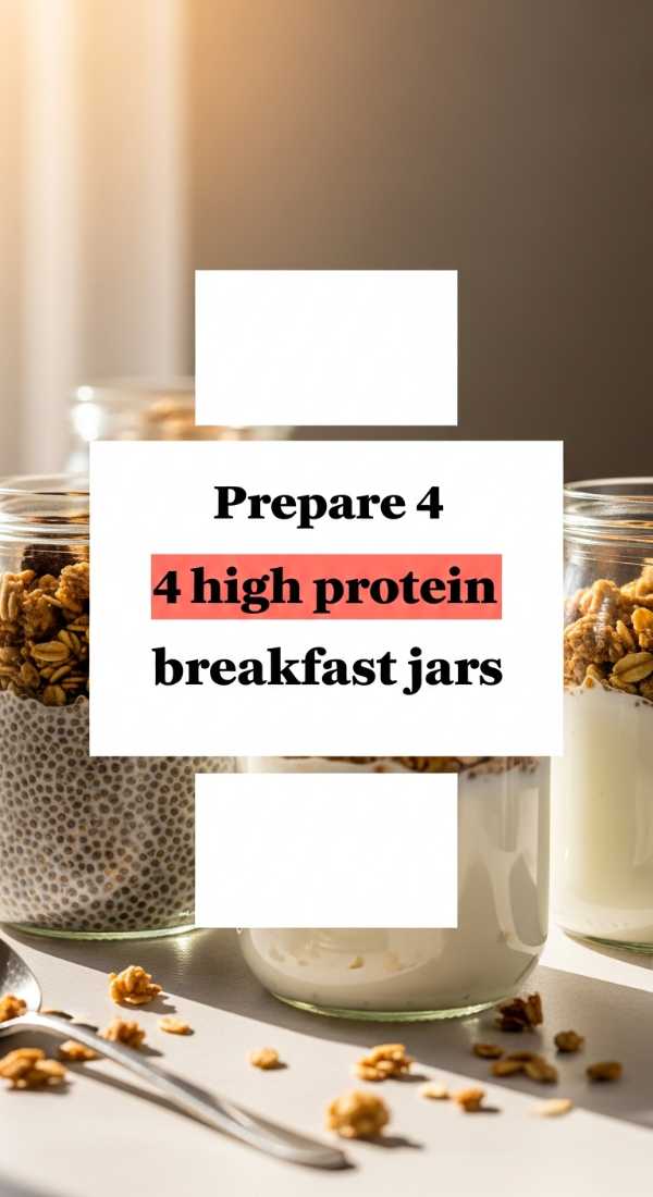 Prepare 4 High Protein Breakfast Jars 69e853e61f04c