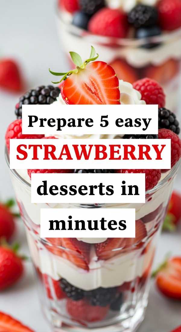 Prepare 5 Easy Strawberry Desserts In Minutes 69e8557b7e2d7