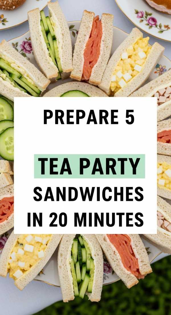 Prepare 5 Tea Party Sandwiches In 20 Minutes 69de7f16af576