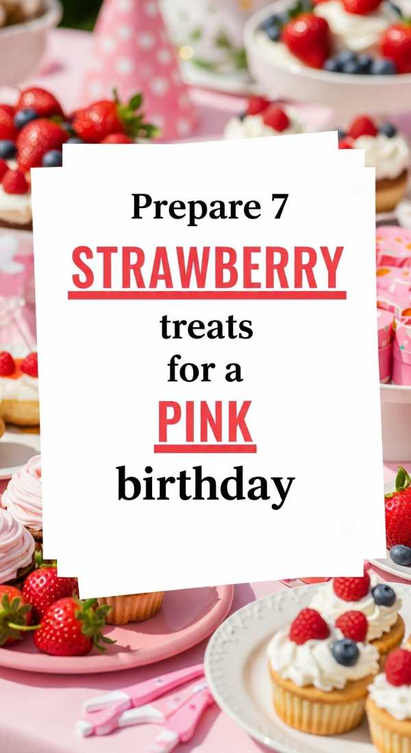 Prepare 7 Strawberry Treats For A Pink Birthday 69f1a937e7dbb