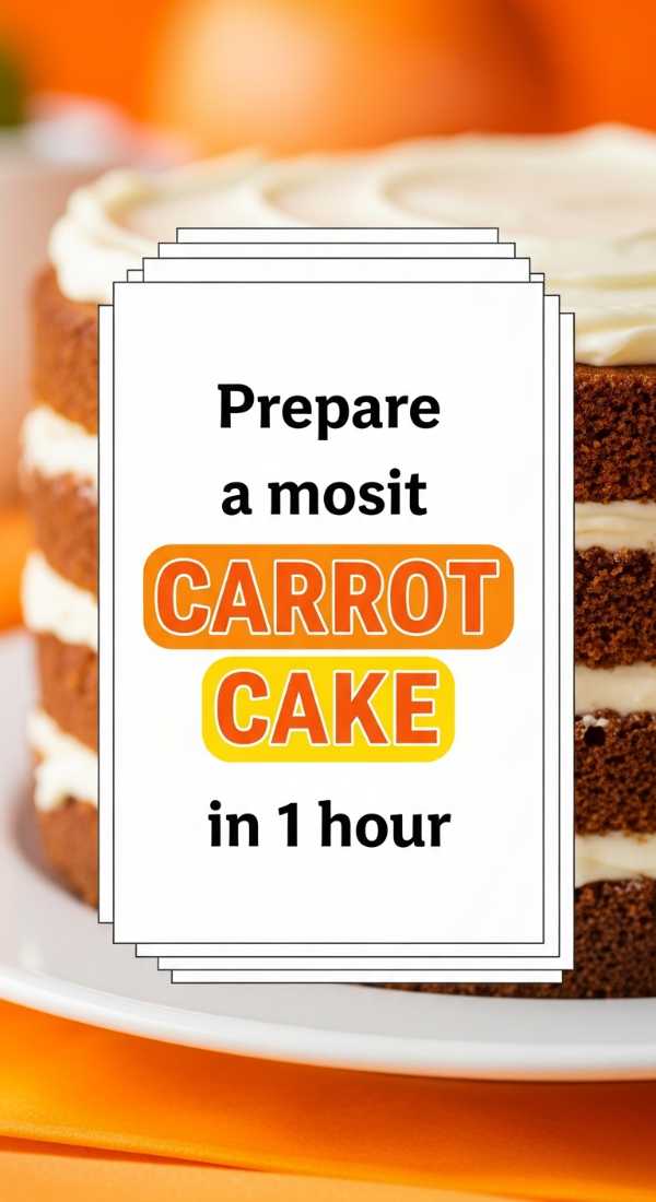 Prepare A Moist Carrot Cake In 1 Hour 69e21f0c46e1f