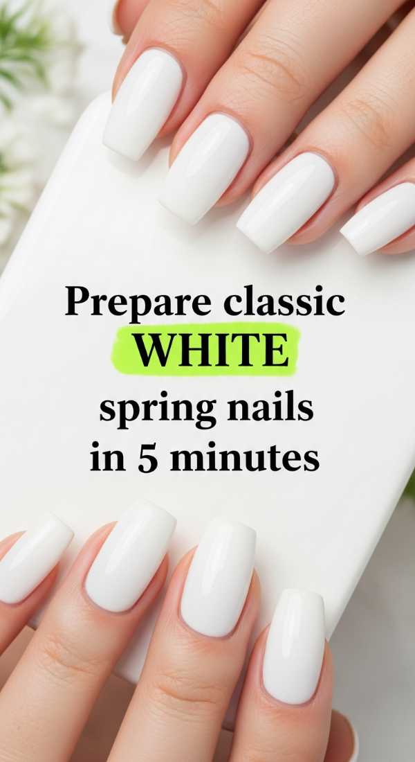 Prepare Classic White Spring Nails In 5 Minutes 69e6615ea89ee