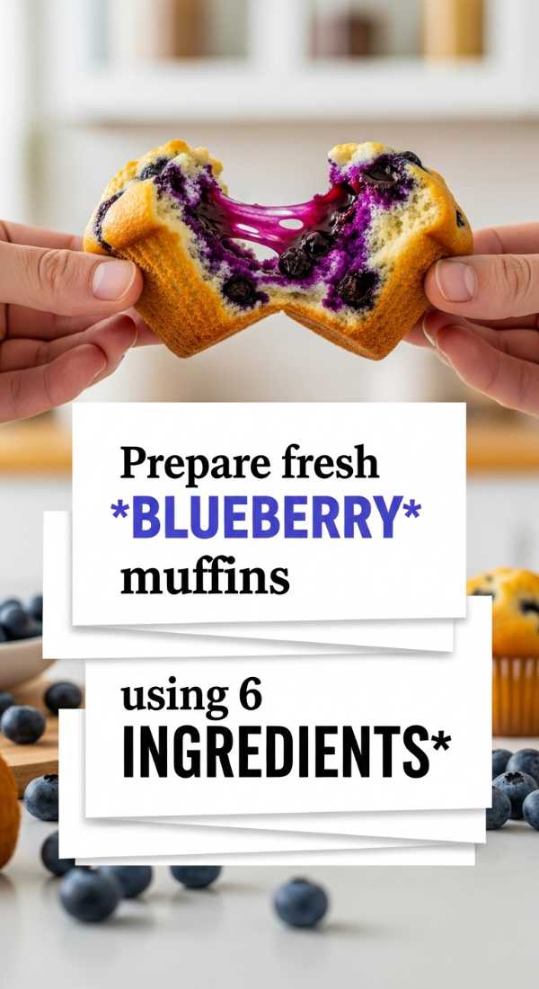 Prepare Fresh Blueberry Muffins Using 6 Ingredients 69eb7e1365919