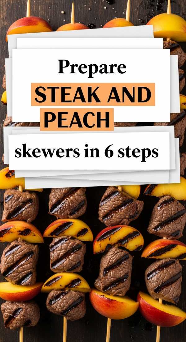 Prepare Steak And Peach Skewers In 6 Steps 69e70ad7ec2f2
