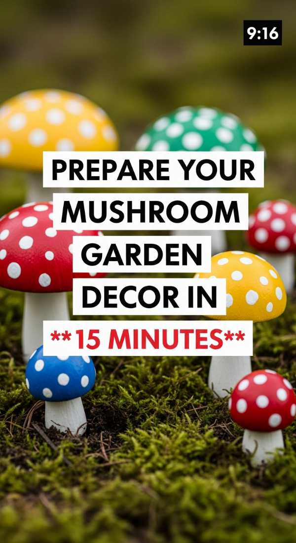 Prepare Your Diy Mushroom Garden Decor In 15 Minutes 69e9b10165d0e