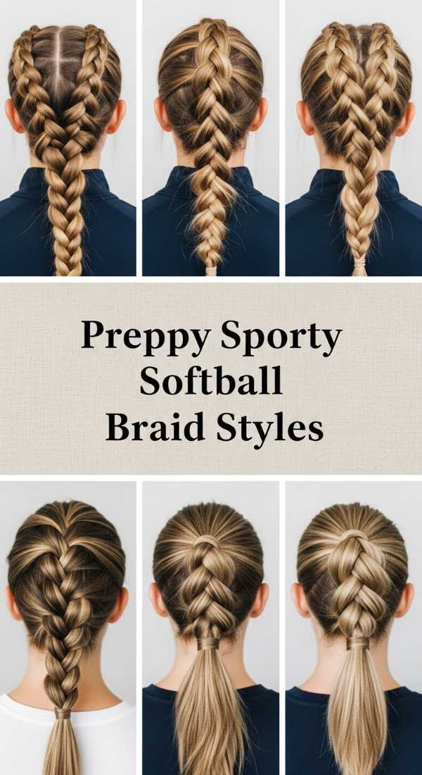 Preppy Sporty Softball Braid Styles 69ee52f8844e6