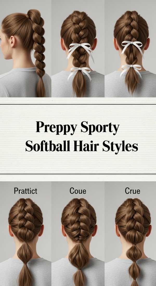 Preppy Sporty Softball Hair Styles 69df3fcd1c3ef