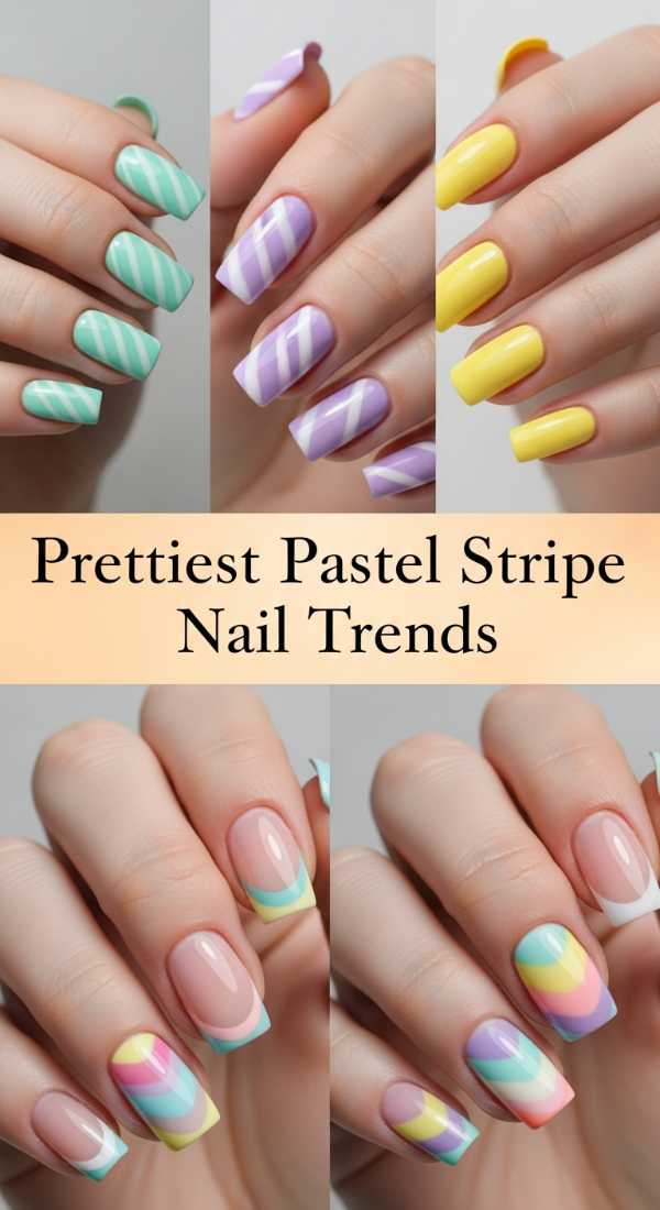 Prettiest Pastel Stripe Nail Trends 69ee40905accc