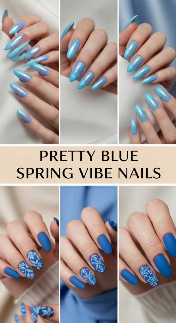 Pretty Blue Spring Vibe Nails 69e4e4af3a53c