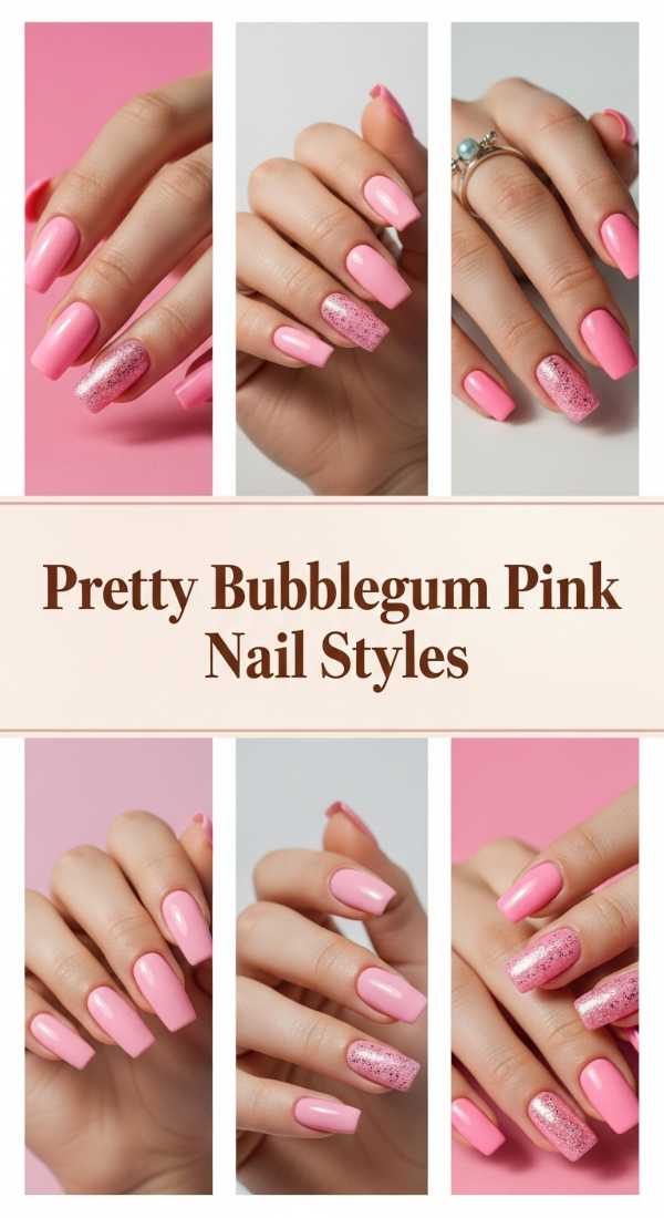 Pretty Bubblegum Pink Nail Styles 69f32b7968817