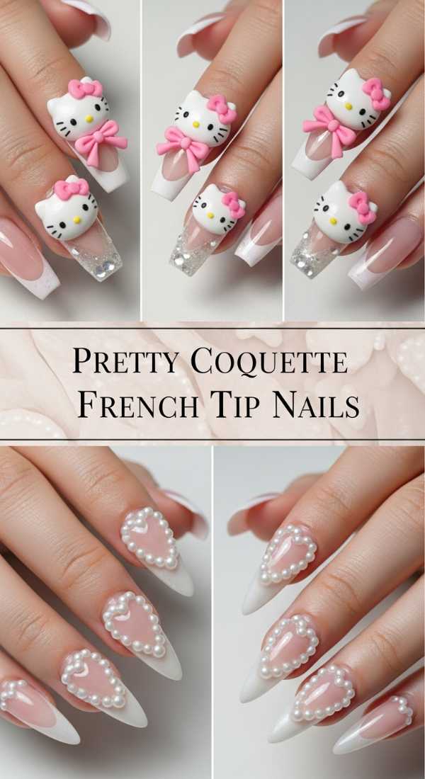 Pretty Coquette French Tip Nails 69e350f725583