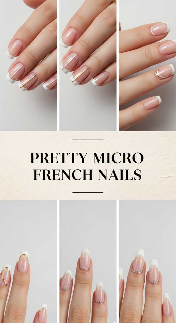 Pretty Micro French Nails 69e72cc16a1fc