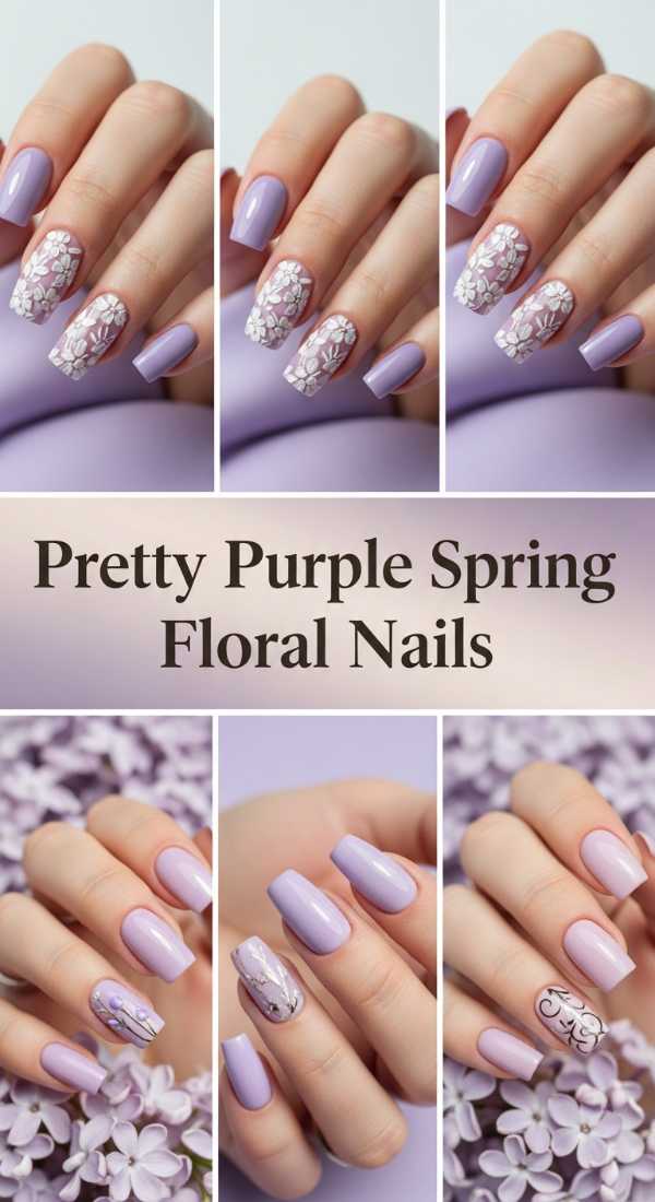 Pretty Purple Spring Floral Nails 69e5f3eabc358