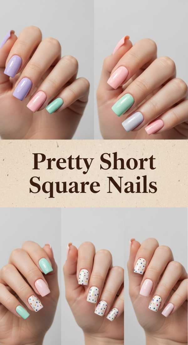 Pretty Short Square Nails 69ecf7553b836
