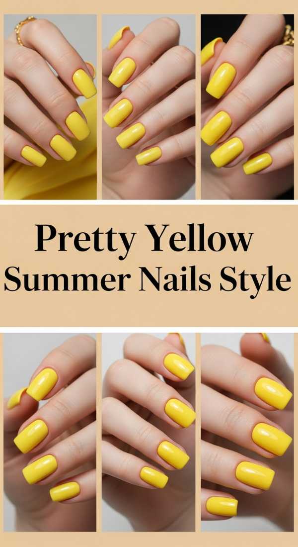 Pretty Yellow Summer Nails Style 69e757b880134