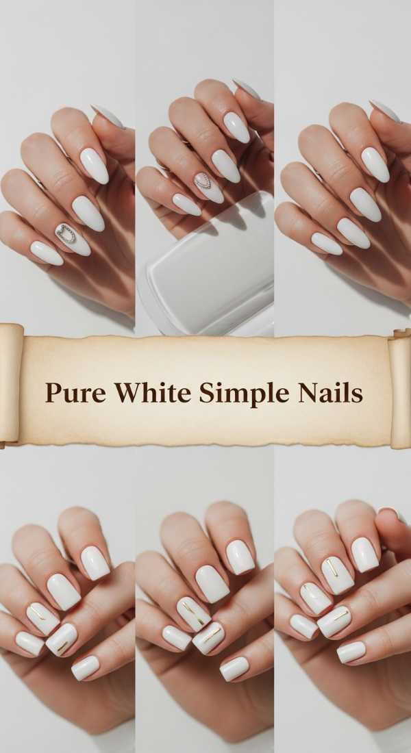 Pure White Simple Nails 69ef94dad3314