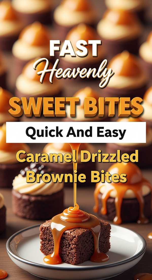Quick And Easy Caramel Drizzled Brownie Bites 69eb222f094ed