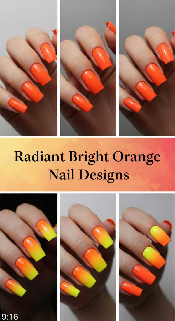 Radiant Bright Orange Nail Designs 69ee5927576f6
