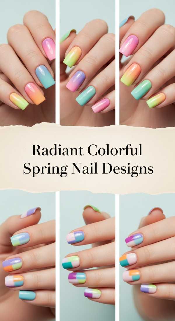 Radiant Colorful Spring Nail Designs