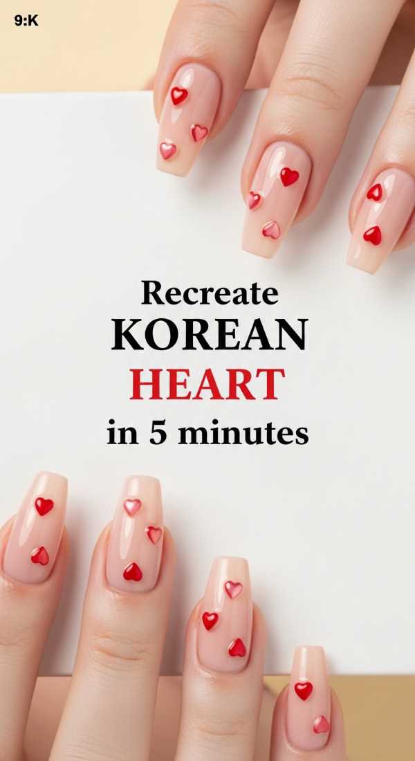 Recreate Korean Heart Nails In 5 Minutes 69eba3b5bb8eb