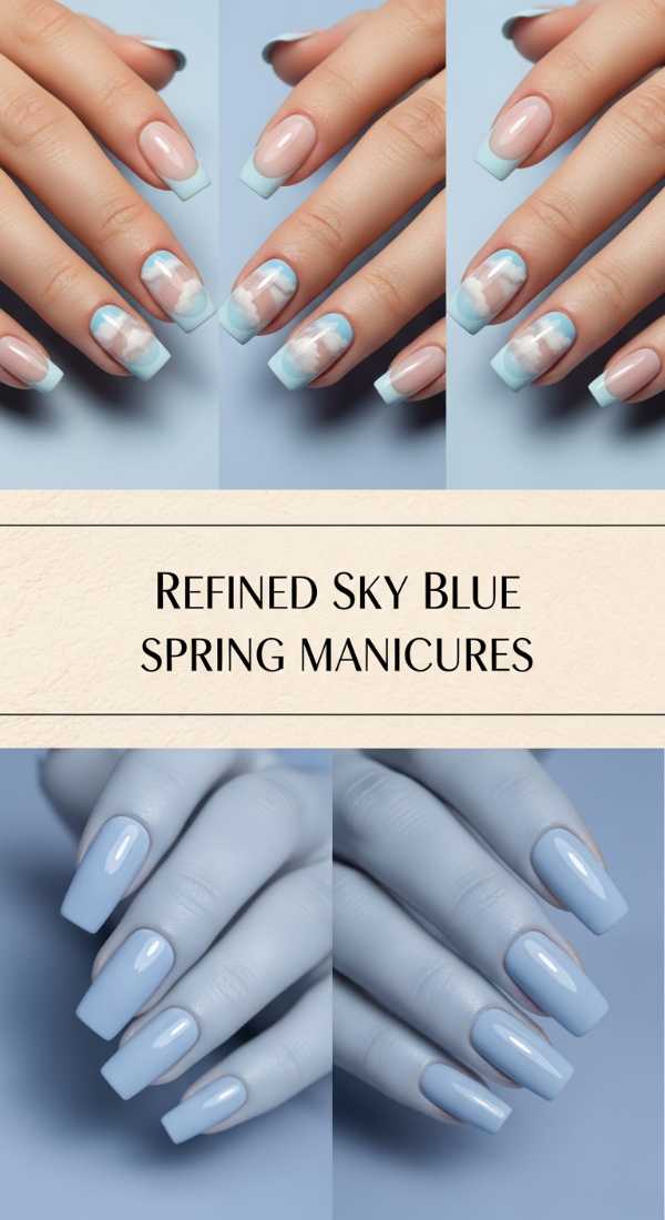 Future Florals & Neon Pastels: The Spring 2026 Nail Aesthetic Blueprint Refined Sky Blue Spring Manicures 69df3acae0552