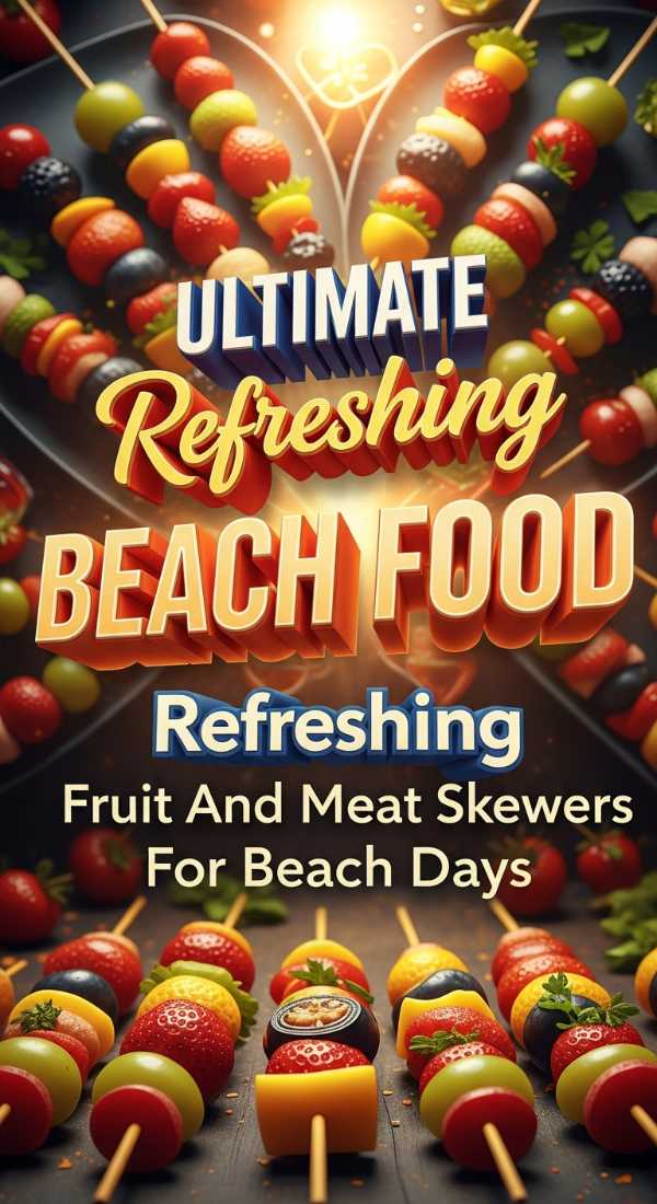 Refreshing Beach Day Fruit And Meat Skewers 69dde5d8590c3