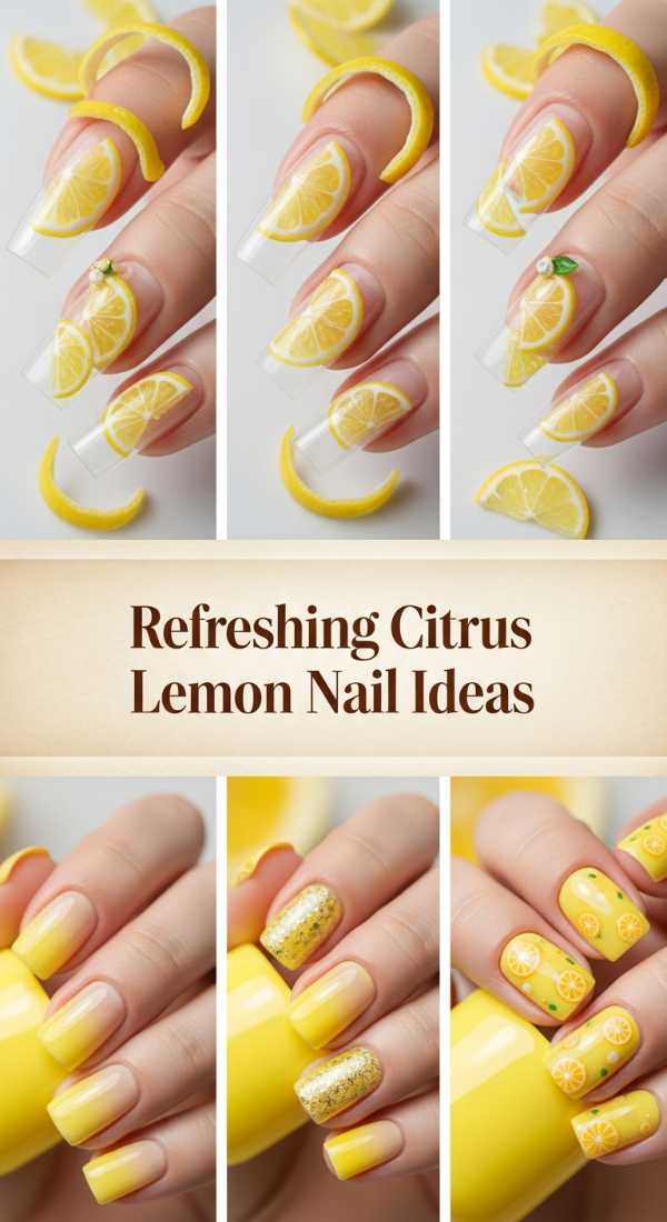 Refreshing Citrus Lemon Nail Ideas 69ee4183afdb8