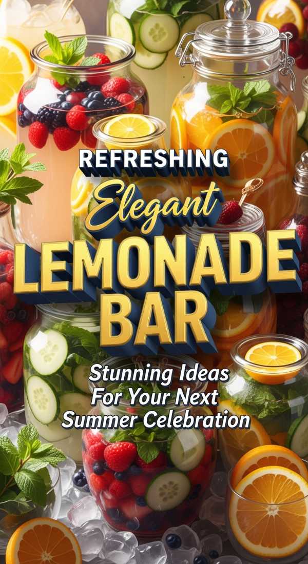 Refreshing Lemonade Bar Ideas For Summer Parties 69edb5ae32c7b
