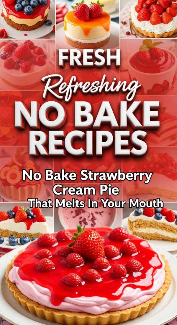 Refreshing No Bake Strawberry Cream Pie 69eb222ebaf0b