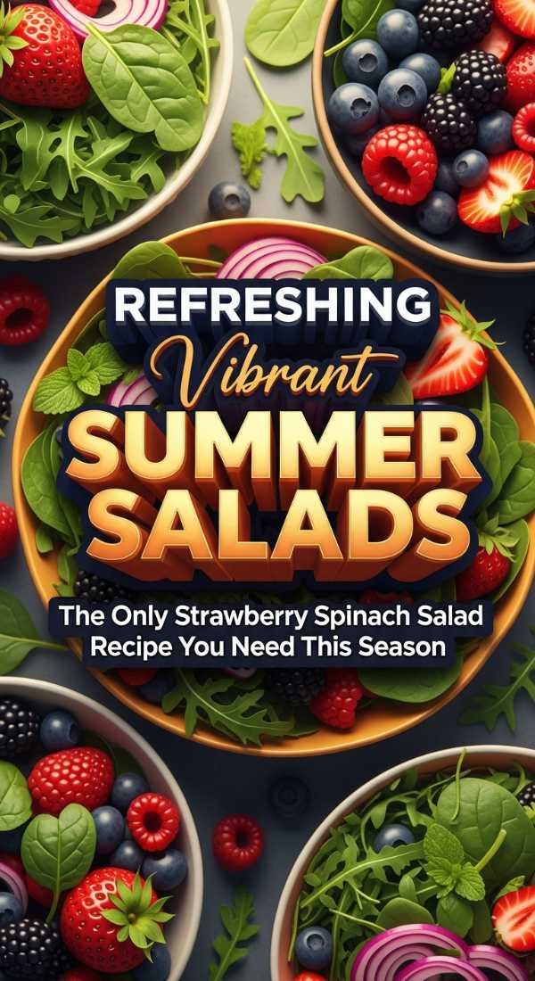 Refreshing Summer Strawberry Spinach Salad 69e707d6dfffb