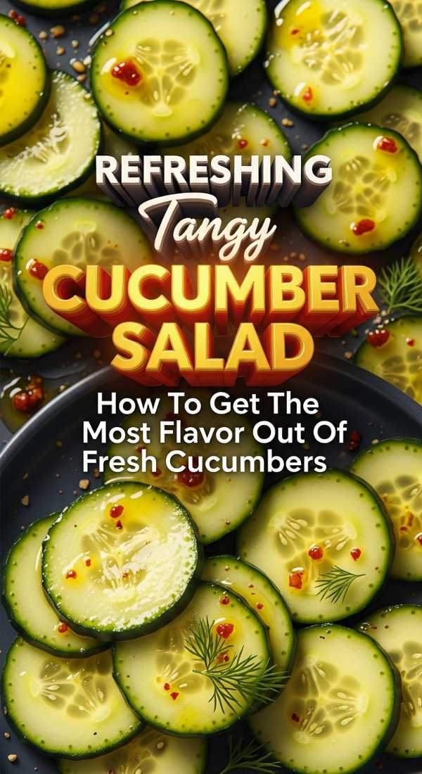 Refreshing Tangy Cucumber Salad Flavor Hacks 69e4a941ef63e