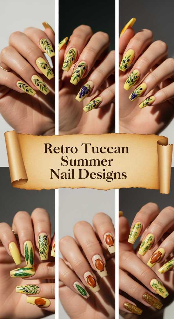 Retro Tuscan Summer Nail Designs 69f32d763c8f6