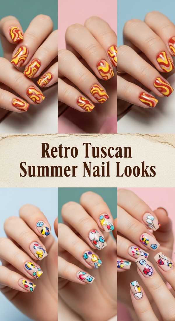Retro Tuscan Summer Nail Looks 69ef3c712c56f